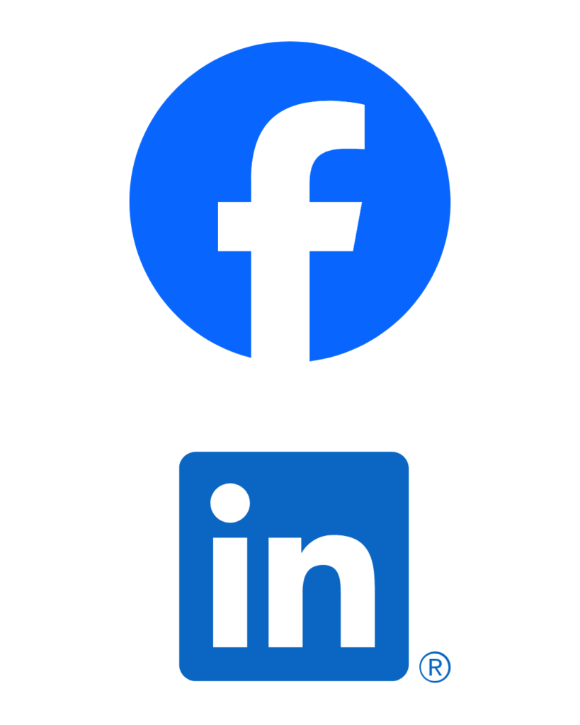 Symbol für Facebook und LinkedIn
